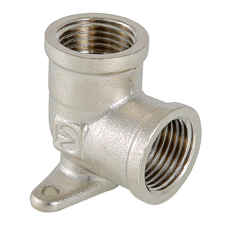 Латунный угольник VALTEC 1/2" с креплением (водорозетка) VTr.751.N.0004 1