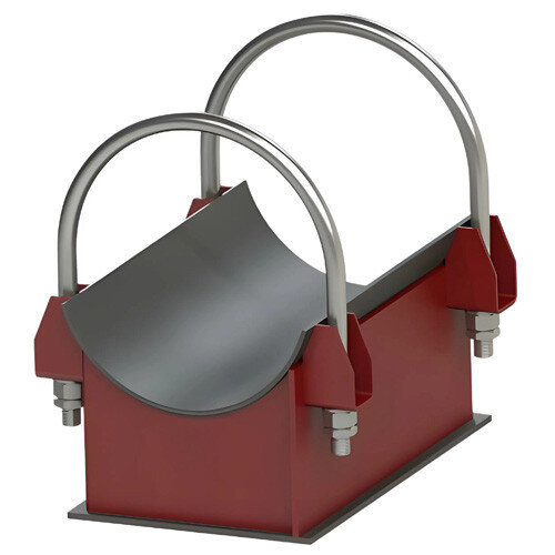 Опора Дн 720 14 ОСТ 108.275.30-80 скользящая двуххомутовая кремнемарганцовистая сталь, ТЭС