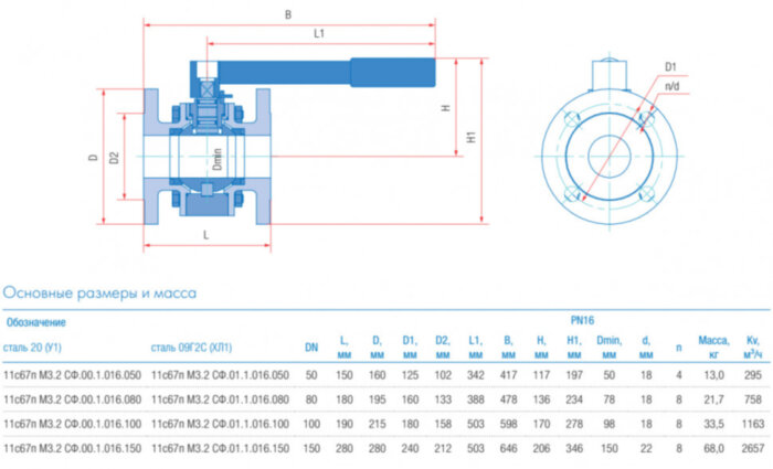 Кран шаровой металл по металлу Маршал 11с67п М3.2 СФ.00.1 DN 150 PN 16 полнопроходной фланцевый