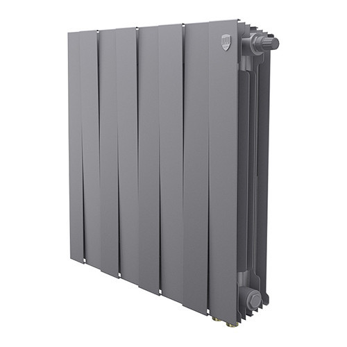 Радиатор биметаллический Royal Thermo PianoForte 500 VD (8 секций) Silver Satin