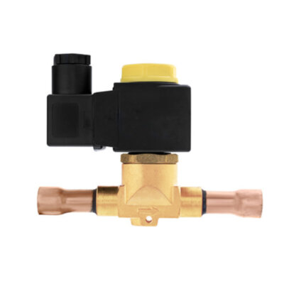 Клапан электромагнитный (соленоидный) двухходовой Росма СК-11-4,8-d19 под приварку (19 мм), Kv=4,8 м3/час, прямого действия, нормально закрытый, 220В, медный сплав, мембрана HNBR, УТ-00049709