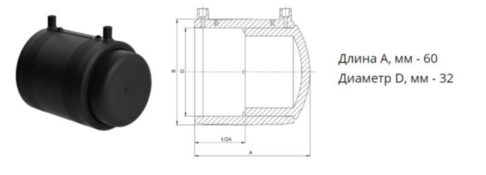 Заглушка э/с 32 мм SDR 11 ПЭ100 электросварная