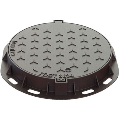 Люк чугунный сверхтяжелый СТ(Е600)-КК-2-60 для кабельной канализации ГОСТ 3634-2019