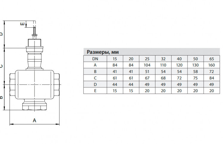 Клапан регулирующий ADL Гранрег КМ124Р DN 32 PN 16 3