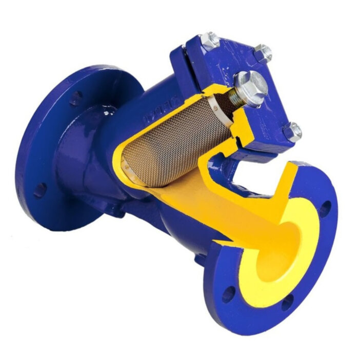 Фильтр сетчатый ZETKAMA 821A Ду350 Ру16 чугунный фланцевый со сливной пробкой zSTRA 821А350С43