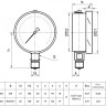 Мановакуумметр РОСМА ТМВ-621Р.00 NH3 (-0,1...0,5 МПа) Дкорп=150мм кл. 1,0 M20x1,5 Траб= -70...+5°C коррозионностойкий виброустойчивый радиальный, аммиак 00000006375 2