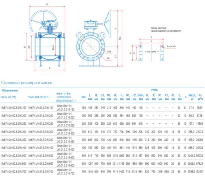 Кран шаровой Маршал 10нж45фт-01 ЦФ.01.3 DN 350 PN 16 полнопроходной фланцевый
