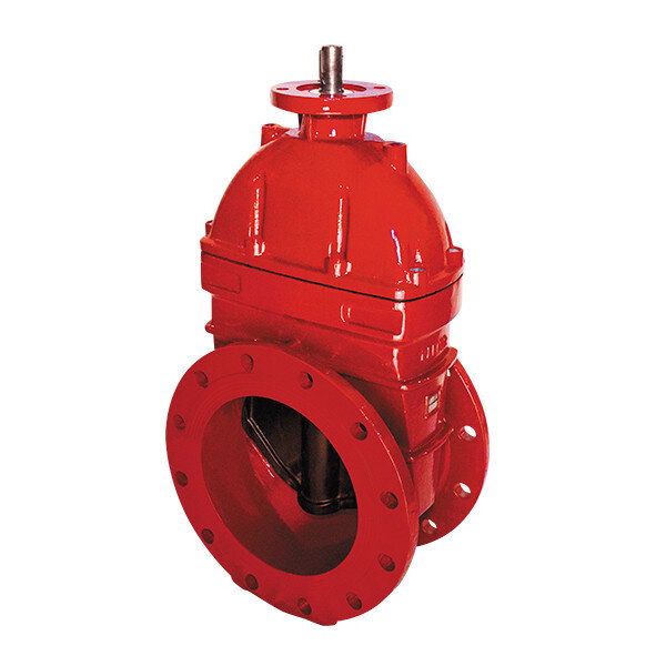 Задвижка DENDOR 47GVA DN 300 PN 10 клиновая фланцевая чугунная с обрезиненным клином с электроприводом для систем пожаротушения