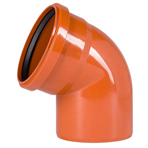 Отвод НПВХ Ostendorf KG KGB DN 110 PN 0,5 67 градусов