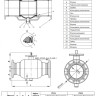 Кран шаровой Ридан RJIP Premium FB/FF/GF DN 150 PN 16 стальной полнопроходный фланцевый с фланцем под привод 2