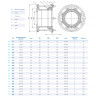 Фланец DENDOR FA-U13 DN 125 (133-157) PN 16 обжимной универсальный для стальных, чугунных и ПВХ труб 2