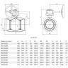 Кран шаровой Vexve 104/GS350 DN 350 PN 25 стальной стандартнопроходный под приварку для жидкости, с ручным редуктором 2