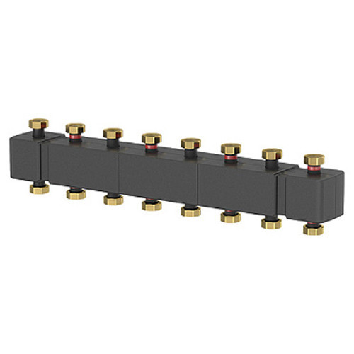 Коллектор распределительный Meibes MeiFlow Top S M66301.940 7-ми контурный ВР-НР 1 1/2" DN 40 PN 6 в теплоизоляции