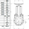 Задвижка шиберная ножевая VAG ZETA DN 500 PN 10 со штурвалом 4