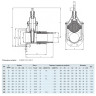 Задвижка HAWLE 4090E2 DN 125/140 PN 16 фланец - ПЭ патрубок клиновая чугунная с обрезиненным клином 4
