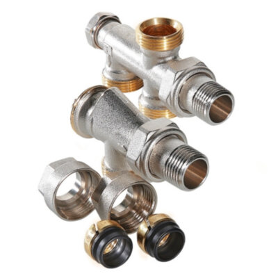 Узел регулирующий Valtec VT.225К 1/2" х 50% х 3/4" (евроконус) PN 10 для подключения радиатора (комплект)