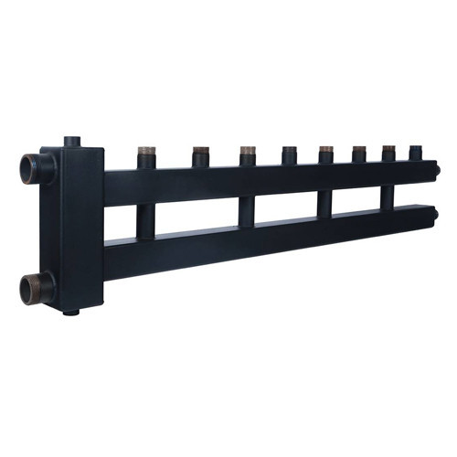 Коллектор распределительный ROMMER RDG-0018-014045 5-ти контурный НР 1"x1 1/2" Ду 40 Ру 4 дублёр рядный с гидравлическим разделителем 1
