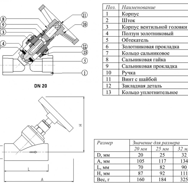 Вентиль запорный VALTEC VTp.714 DN 20 PN 25 прямоточный полипропиленовый 2