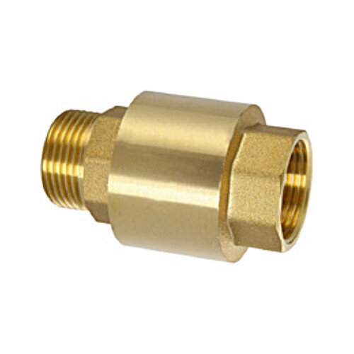 Клапан обратный латунный Aquasfera 3012 DN 25 PN 40 резьба - 1'', пружинный с латунным штоком, неполнопроходной резьбовой ВР-НР, 3012-03