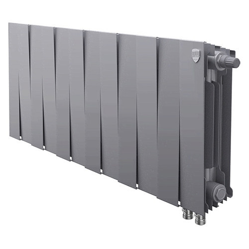 Радиатор биметаллический Royal Thermo PianoForte 300 VDR (12 секций) Silver Satin