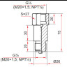Переходник для кронштейна G1/2" УТ-00049806 2