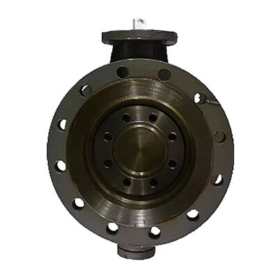 Затвор Kvant Ду 100 Ру 16 дисковый поворотный фланцевый с тройным эксцентриситетом корпус-углеродистая сталь диск-углеродистая сталь металл с голым штоком