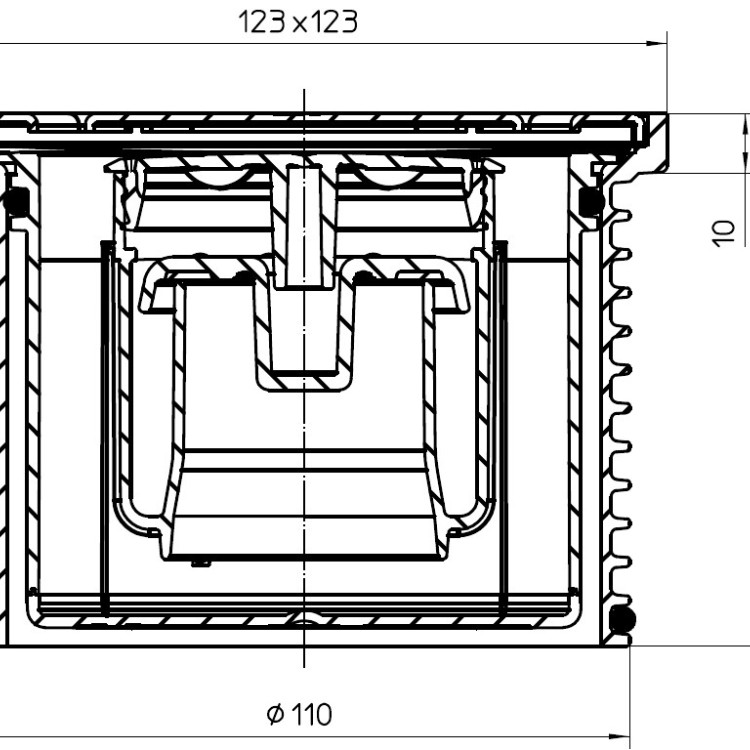 Надставной элемент HL37Prblue DN110 с сухим сифоном "Primus blue" 2
