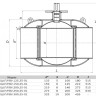 Кран шаровой ALSO КШ.П.Р.BV.125.25-01 Ду 125 Ру 25 запорно-регулирующий под приварку без ниппелей для подключения измерительного оборудования; под редуктор, под электропривод 2