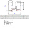 Латунный полусгон VALTEC 3/4" х 1/2" с накидной гайкой и внутренней резьбой VTr.614.N.0504 5