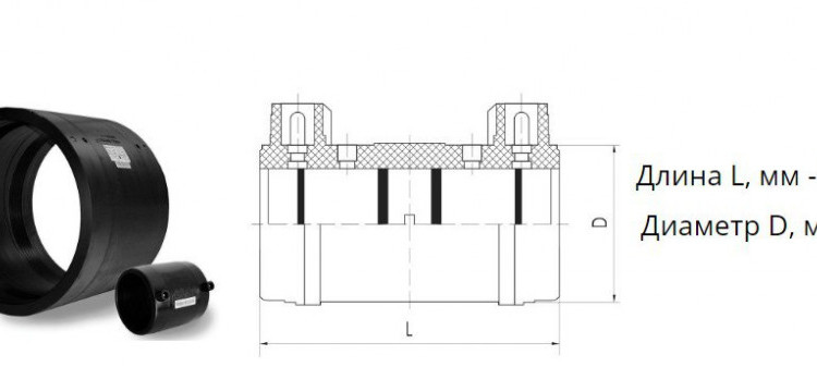Муфта э/с 40 мм SDR 9 ПЭ100 электросварная 2