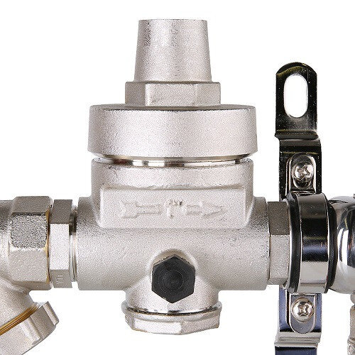 Узел этажный VALTEC VT.GPW.K05S04.000.L-7 3/4" DN 20 для водоснабжения с редуктором на каждом отводе