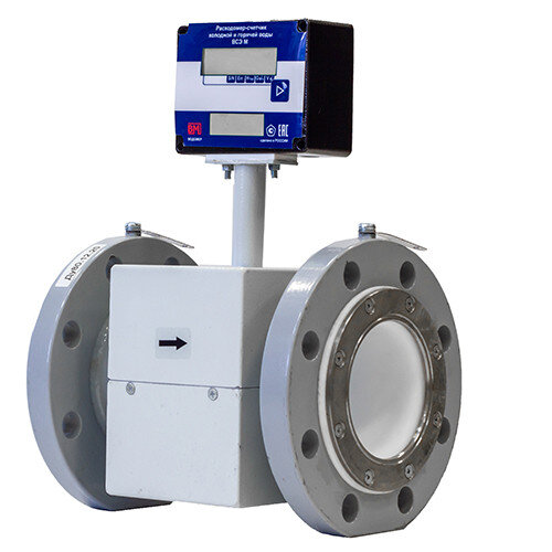 Расходомер-счетчик для горячей и холодной воды Водомер ВСЭ М-80 И фланцевый с индикацией