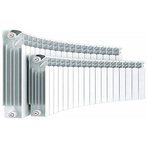 Радиатор алюминиевый RIFAR Alum 500 FLEX 6 секций боковое подключение белый