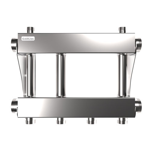Коллектор распределительный GIDRUSS MKSS-250-2x32 2-х контурный НР 2"x1 1/2" Ду 50 Ру 6 модульный 2