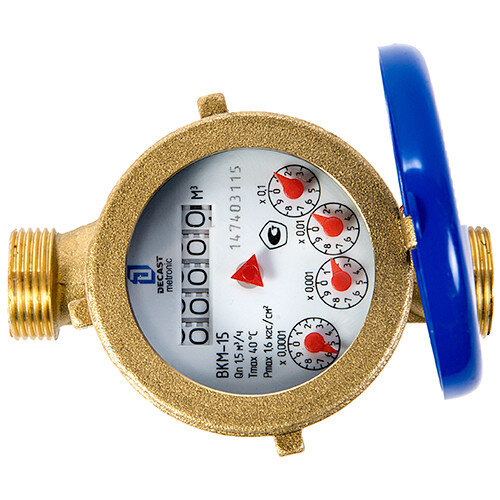 Счетчик мокроходный Декаст ВКМ-15 mini S холодной воды