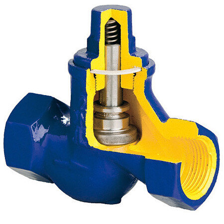 Клапан обратный подъемный ZETKAMA 277 Ду15 Ру16 чугунный резьбовой zCHE 277A015C31