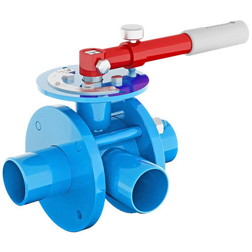 Кран шаровой трехходовой Маршал 11с67п ТТ СП.00.1 DN 80 PN 25 полнопроходной под приварку