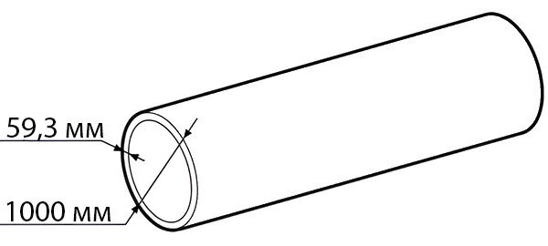 Труба ПНД Мультипайп 1000 мм SDR 17 ПЭ100/ПЭ100RC ГОСТ 18599-2001 для воды
