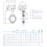 Затвор DENDOR 017W DN 125 PN 10 поворотный дисковый межфланцевый чугунный с электроприводом для систем пожаротушения 2