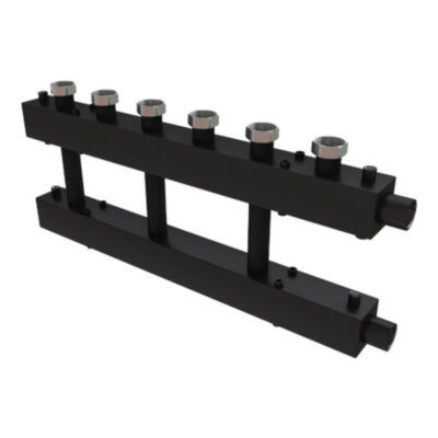 Коллектор распределительный Askon Дублер КК-40F/125/40/3D 3-х контурный ВР-НР 1 1/2" Ду 40 Ру 6 без теплоизоляции