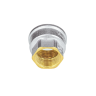 Муфта соединительная переходная латунная Aquasfera 9019 DN 20x32 PN 20 резьба - 3/4''x1 1/4'', покрытие - никель, резьбовая ВР-ВР, 9019-05 4
