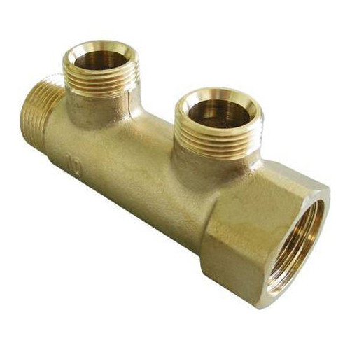 Коллектор распределительный Oventrop 1400652 2 отвода ВР 1"x3/4" DN 25 PN 10 без регулировки