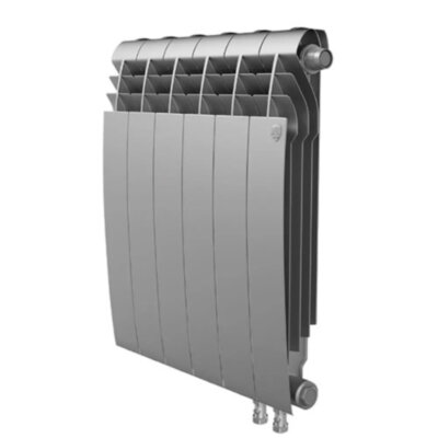 Радиатор биметаллический Royal Thermo BiLiner 350 VR (8 секций) Silver Satin