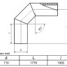 Отвод 710 мм SDR21 90° ПЭ100 сварной сегментный ПНД 2
