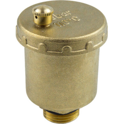 Воздухоотводчик автоматический латунный Aquasfera 5003 DN 15 PN 10 резьба - 1/2'', резьбовой НР, 5003-01