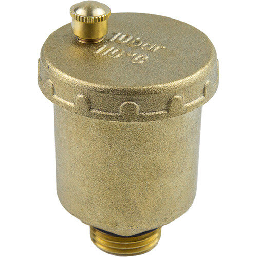 Воздухоотводчик автоматический латунный Aquasfera 5003 DN 15 PN 10 резьба - 1/2'', резьбовой НР, 5003-01