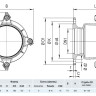 Фланец HAWLE Synoflex 7994 DN 100 (85-105 мм) универсальный фиксирующий 4