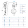 Затвор DENDOR 027W DN 600 PN 25 поворотный дисковый с тремя эксцентриситетами под приварку стальной 2