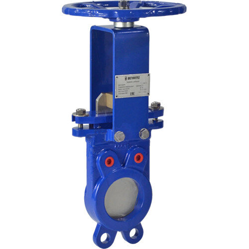 Задвижка шиберная Benarmo 1110W DN 400 PN 10 межфланцевая двусторонняя со штурвалом с невыдвижным шпинделем, уплотнение - NBR