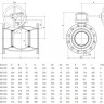 Кран шаровой NAVAL 285537 DN 250 PN 16 стальной стандартнопроходный фланцевый с редуктором 2